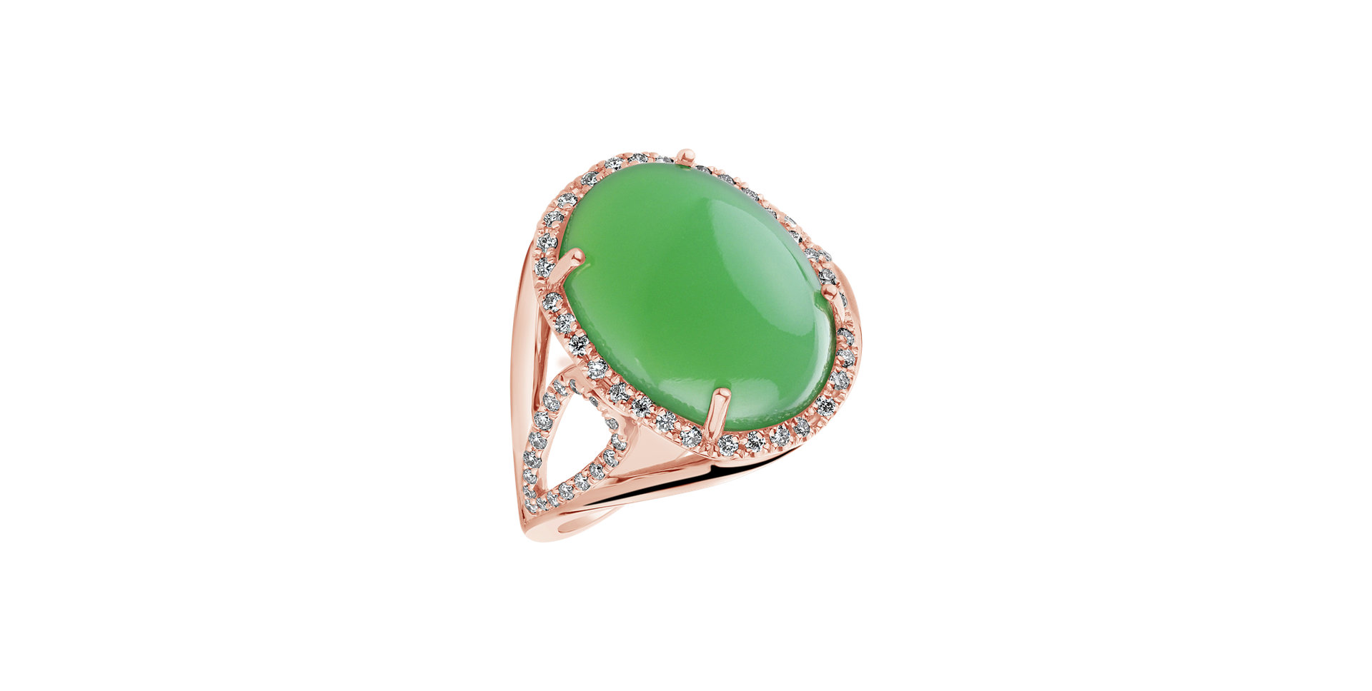 Diamond ring with Chalcedony Posh Witchery
