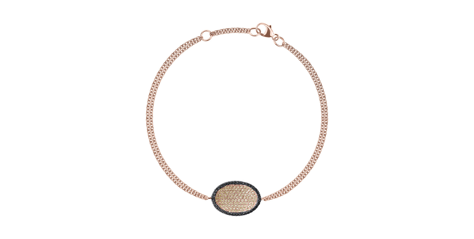 Bracelet with white, brown and black diamonds My Heaven