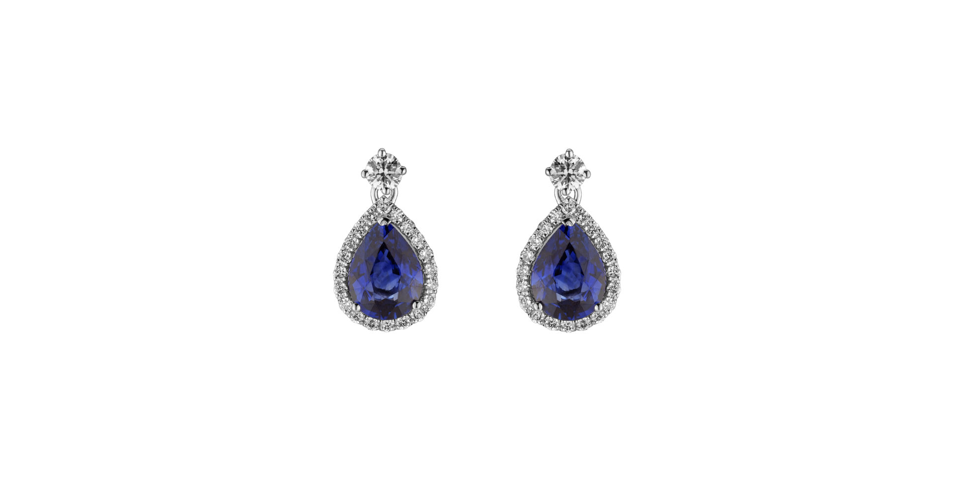 Diamond earrings with Sapphire Shine Secret