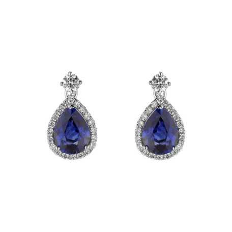 Diamond earrings with Sapphire Shine Secret