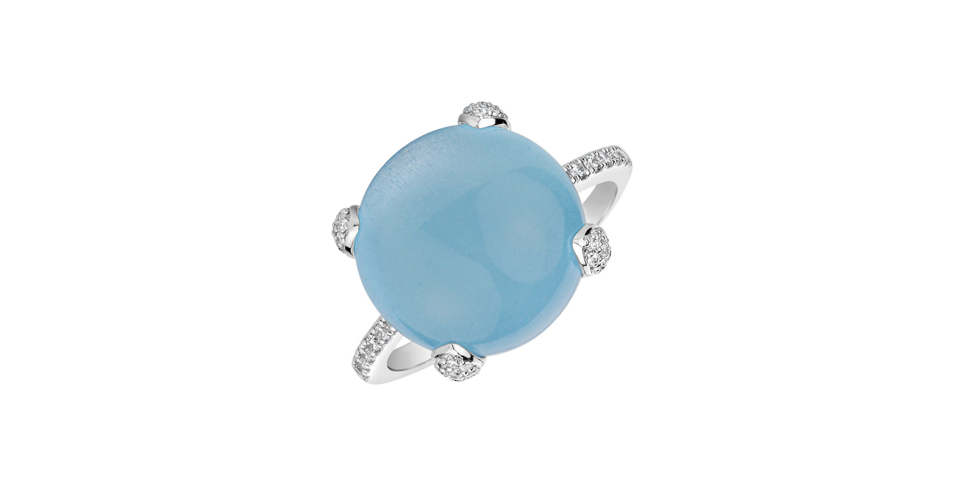 Diamond ring with Topaz Allure Drop