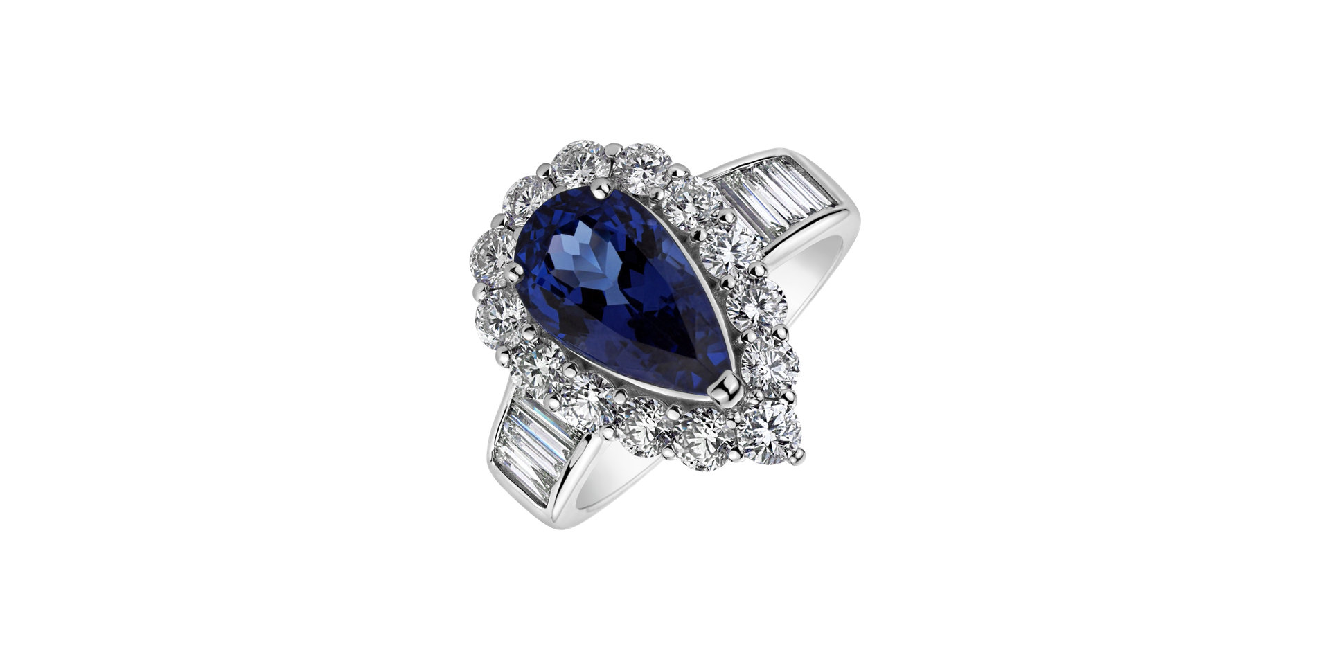 Diamond ring with Tanzanite Cardinal