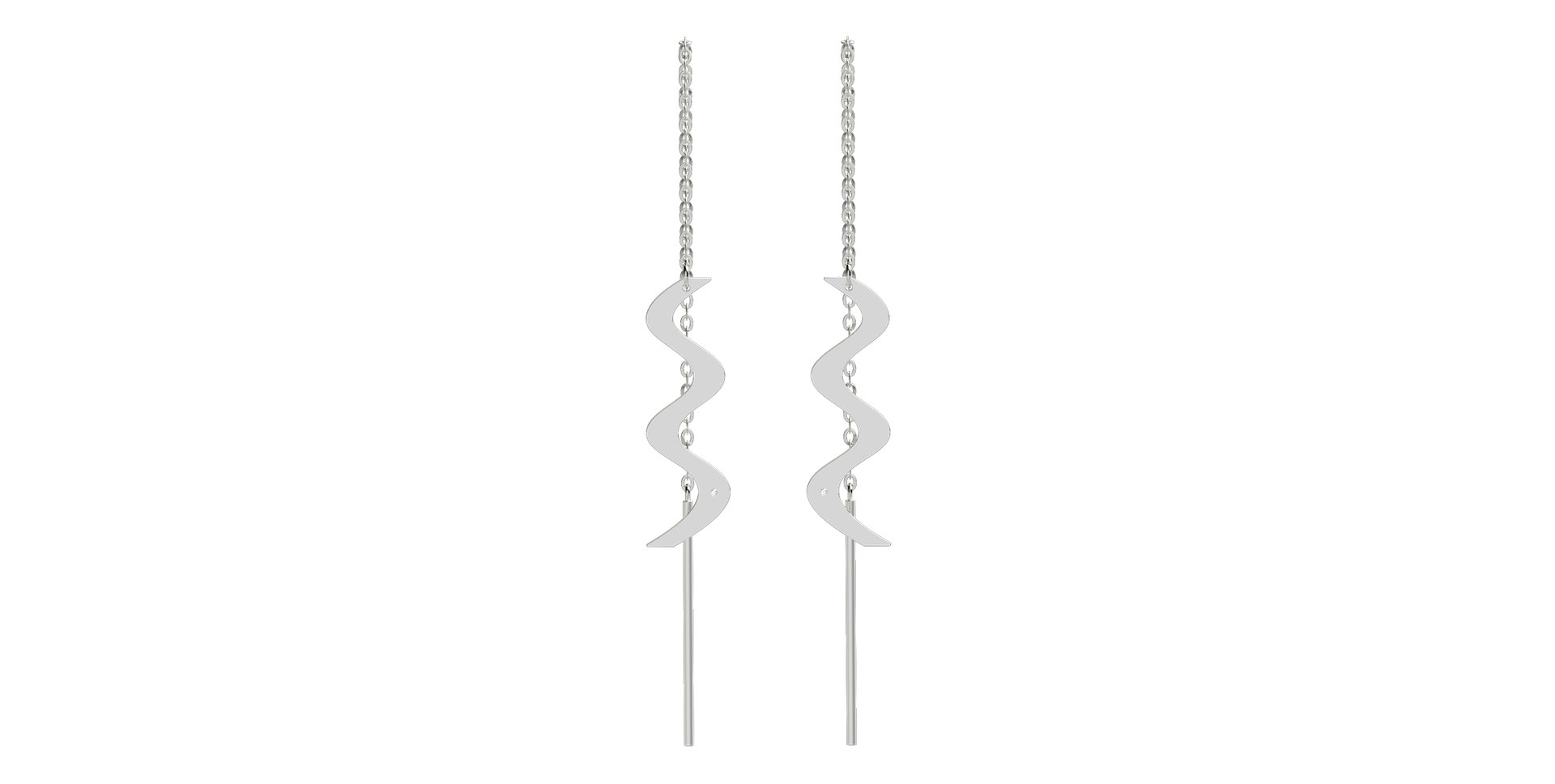 Diamond earrings Wave