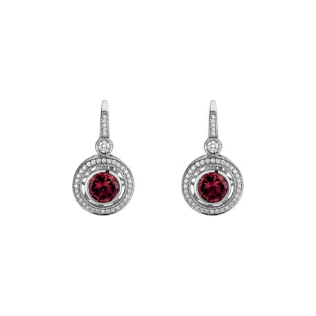 Diamond earrings with Tourmaline Monarch Love