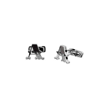 Diamond cufflinks with Mother of Pearl Letter Importance