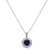 Diamond necklace with Tanzanite Princess Bloom3