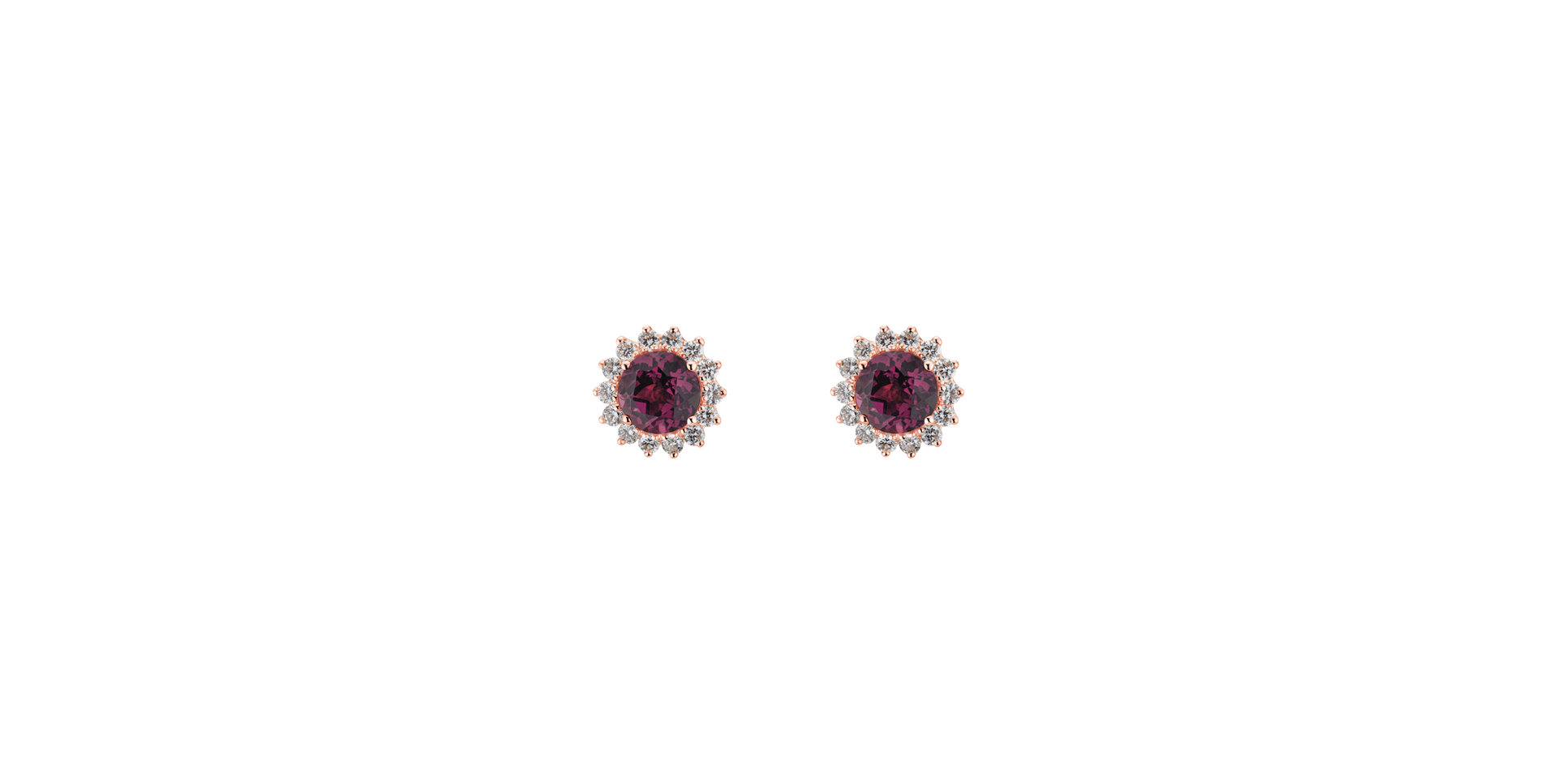 Diamond earrings with Garnet Stellar Hope
