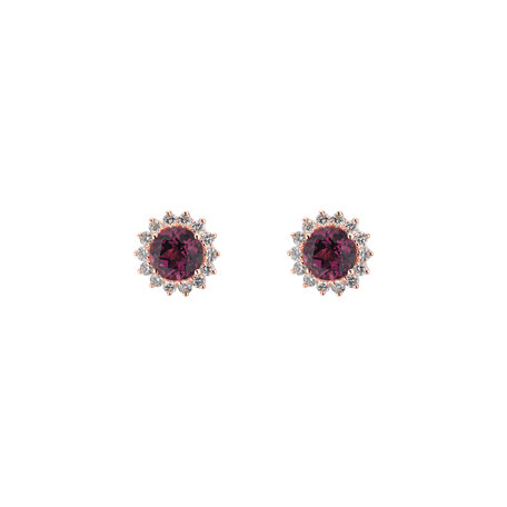 Diamond earrings with Garnet Stellar Hope