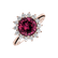 Ring with Garnet and diamonds Sun Impression3