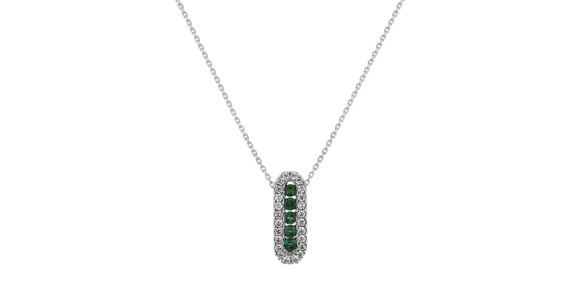 Diamond pendant with Emerald Aristocratic Vision