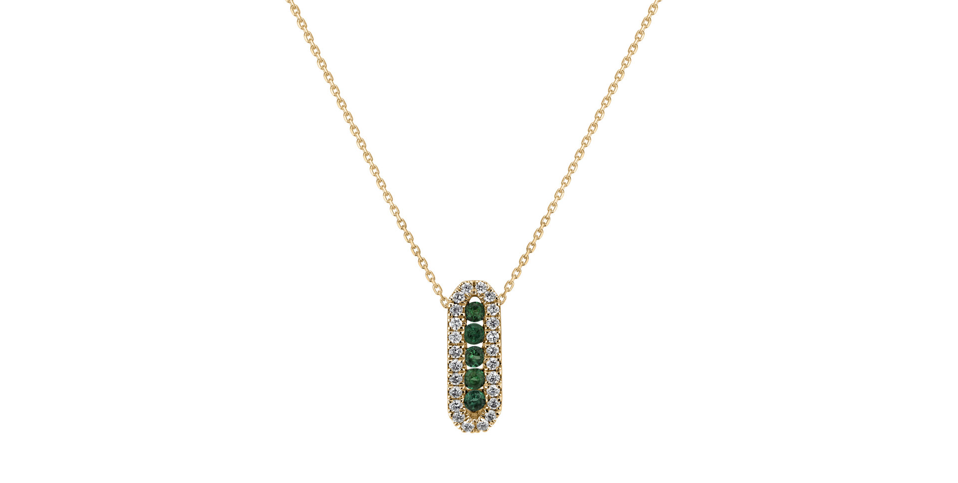 Diamond pendant with Emerald Aristocratic Vision