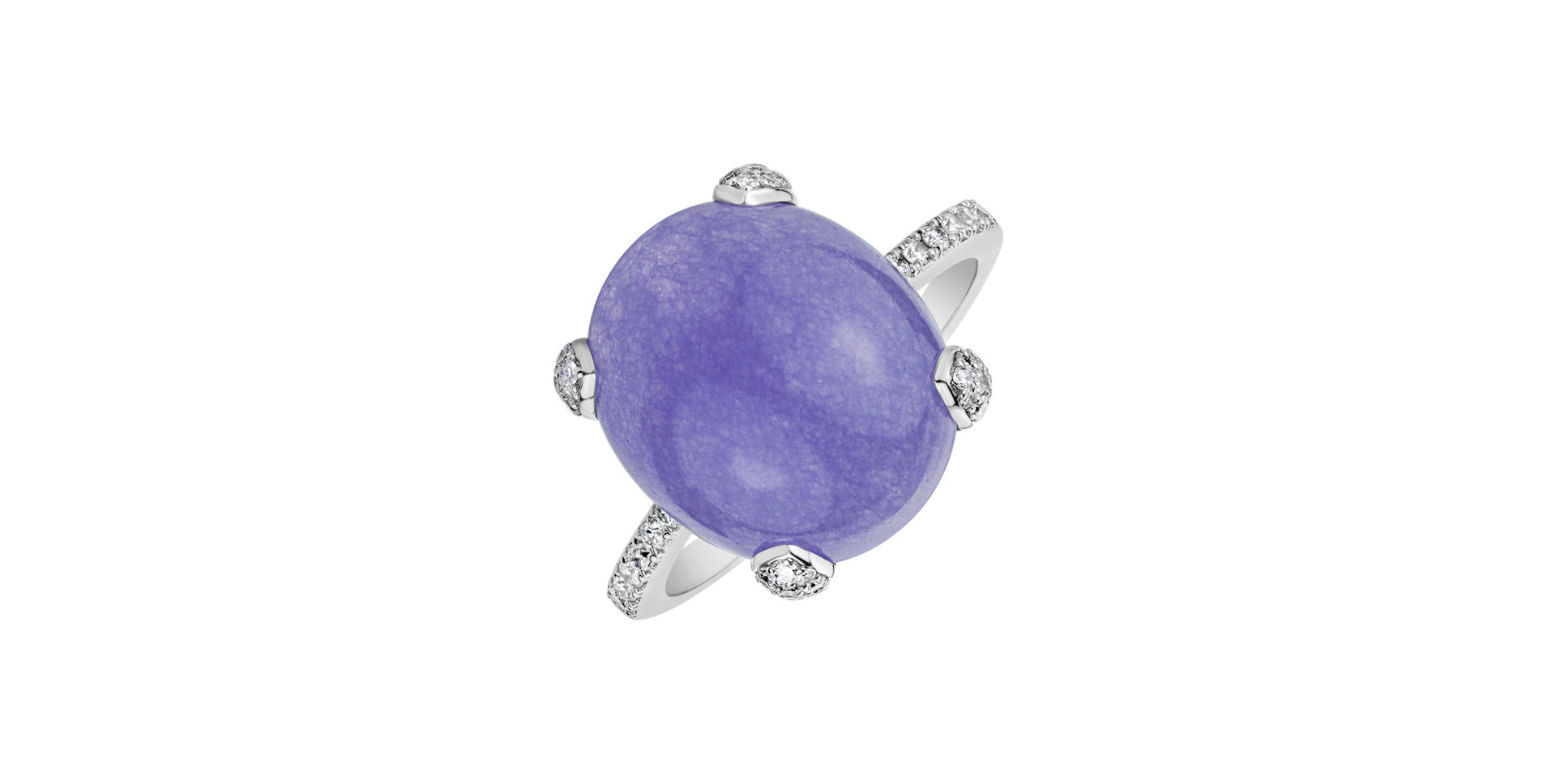 Diamond ring with Quartz Niche