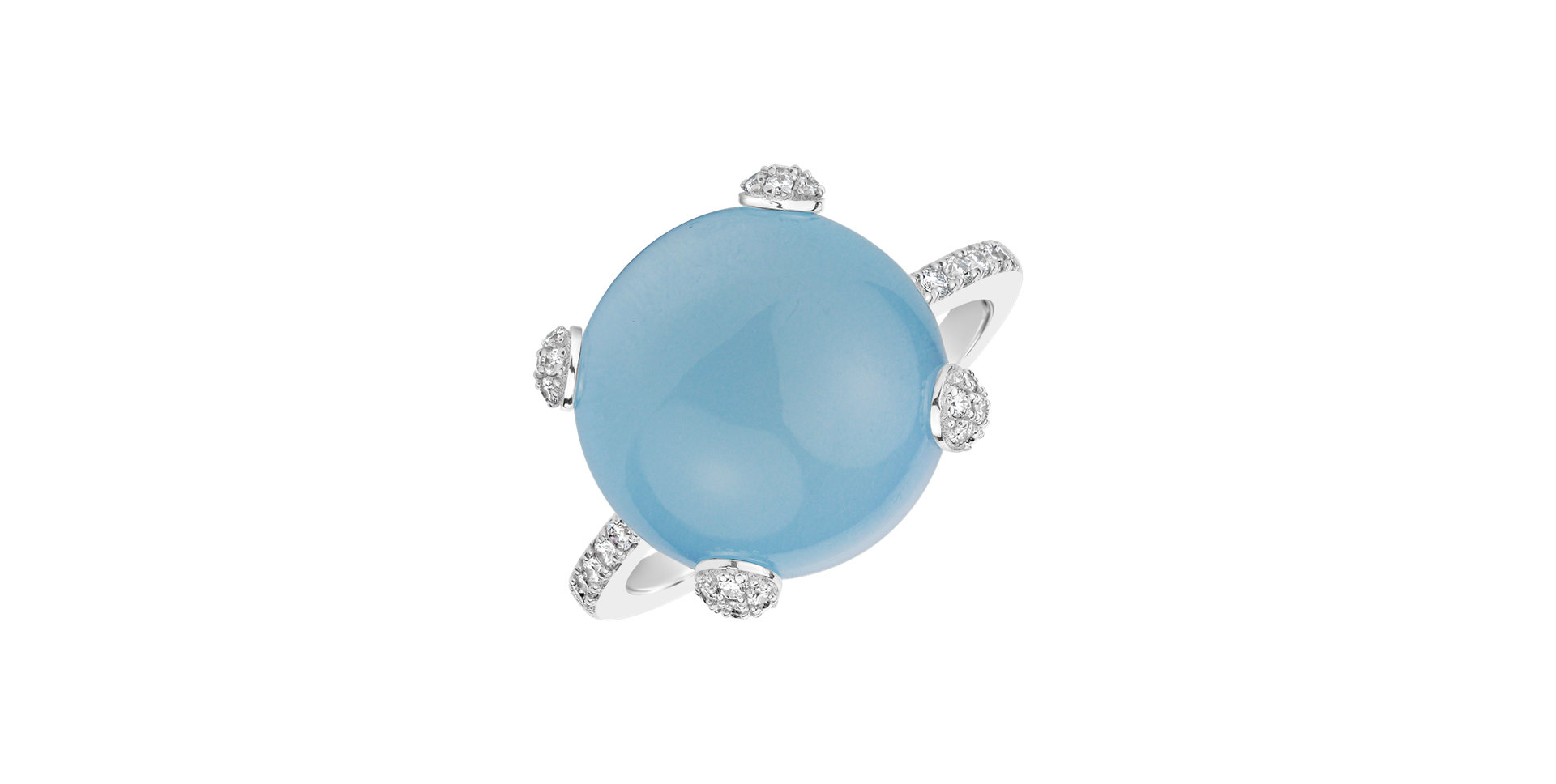 Diamond ring with Topaz Divine Drop