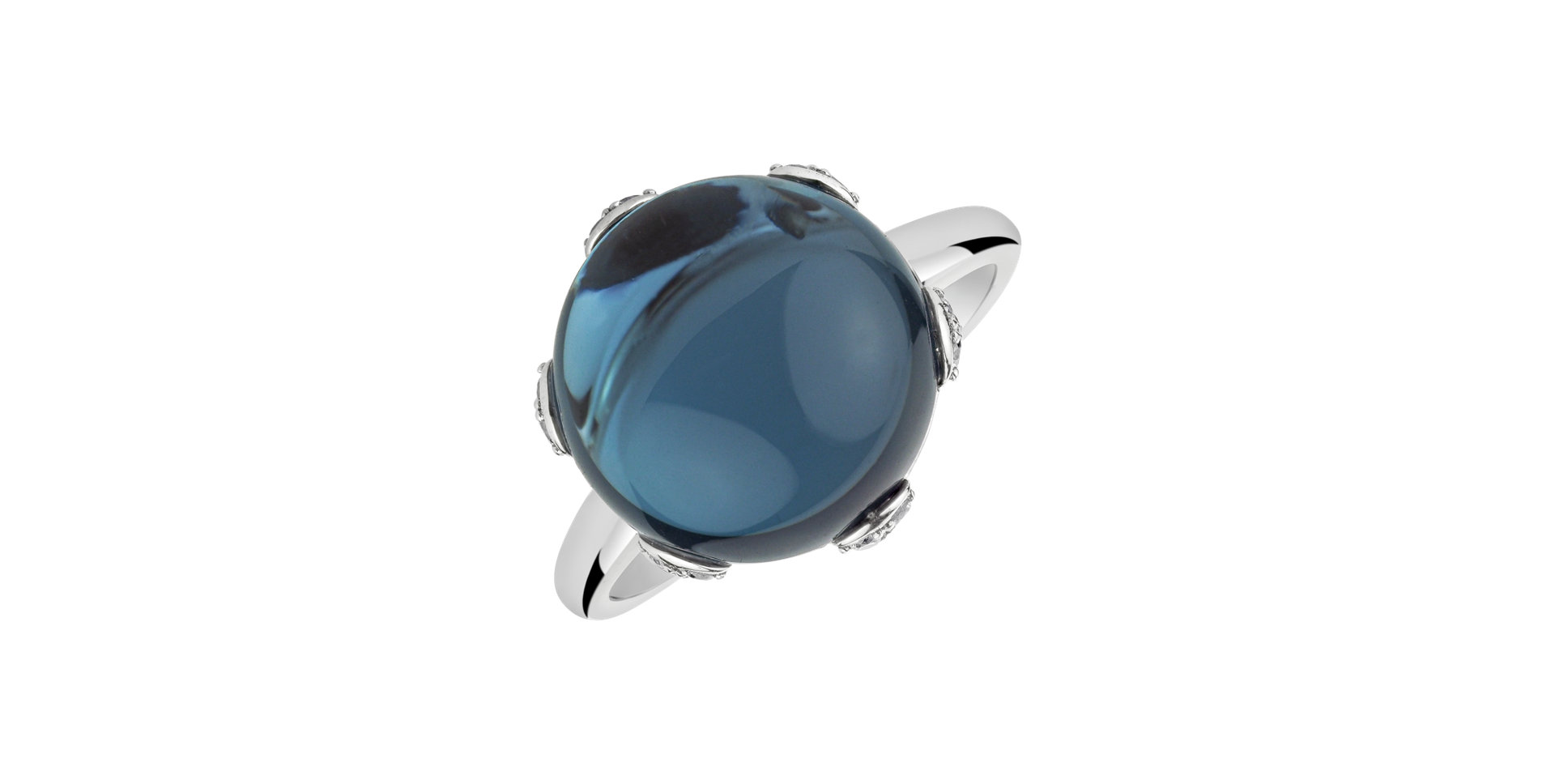 Diamond ring with Topaz Allure Delight