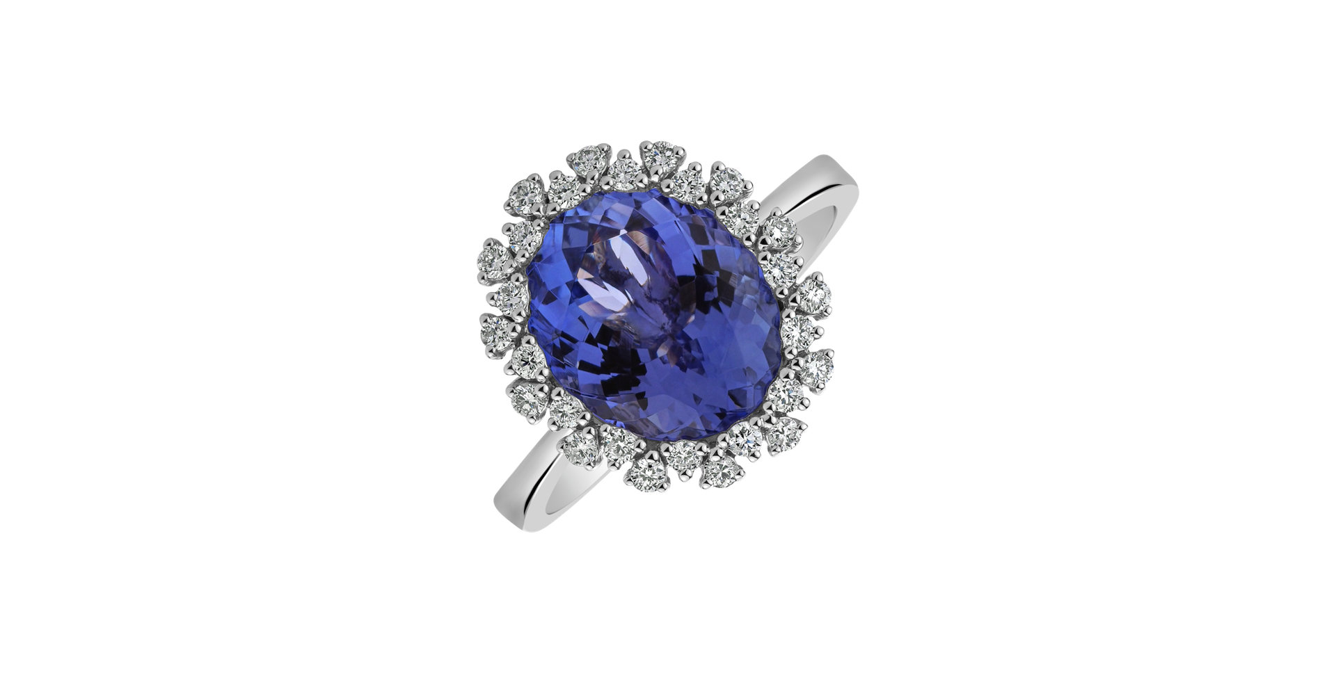 Diamond ring with Tanzanite Tanzania Grace