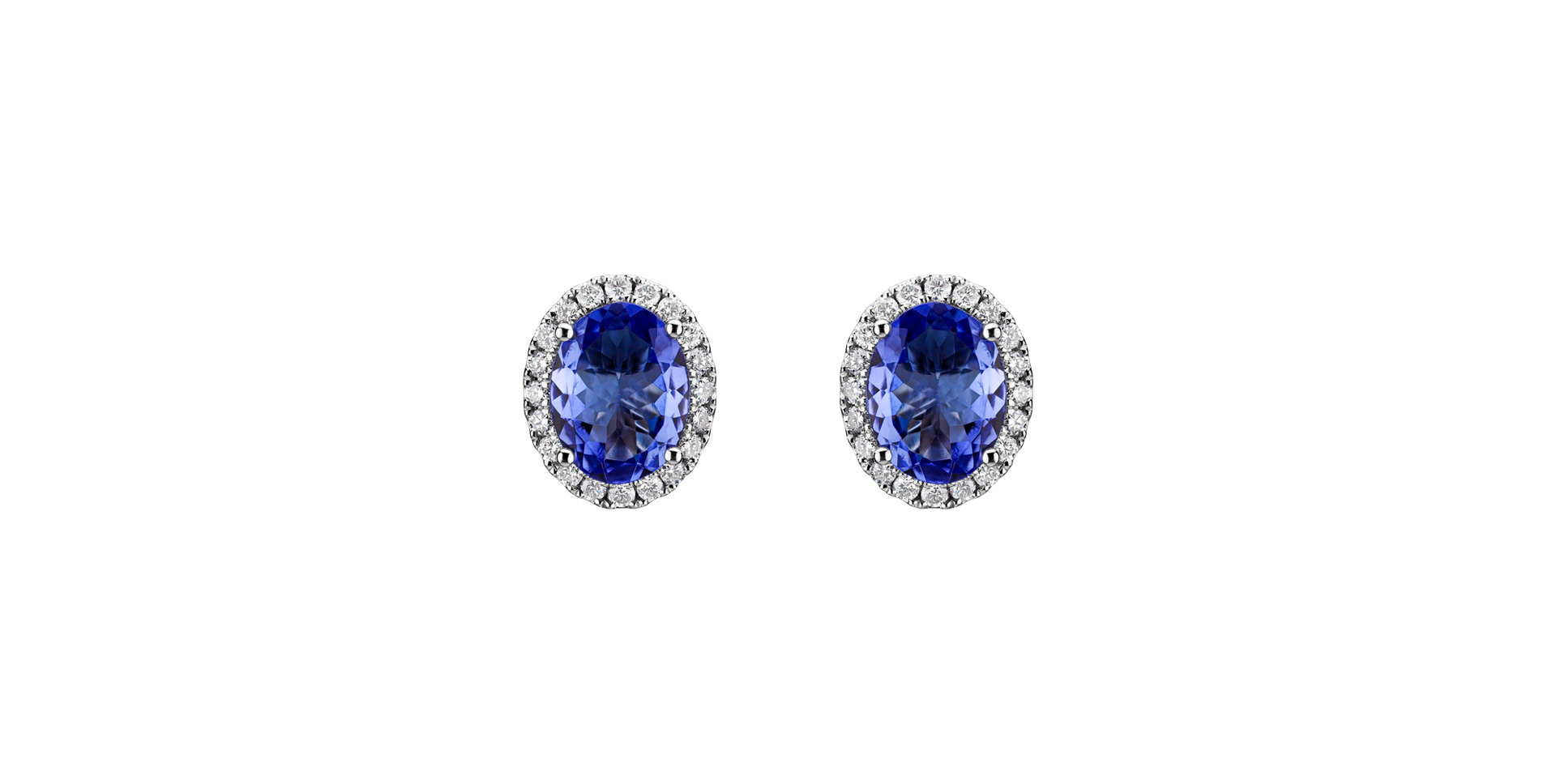 Diamond earrings with Tanzanite Imperial Allegory