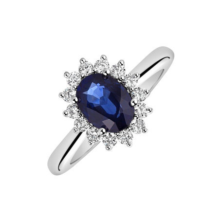 Diamond ring with Sapphire Princess Sparkle