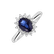 Diamond ring with Sapphire Princess Sparkle4