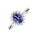 Diamond ring with Tanzanite Princess Sparkle4