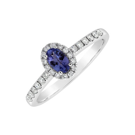 Diamond ring with Tanzanite Princess Desperation