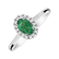 Diamond ring with Emerald Princess Wish4