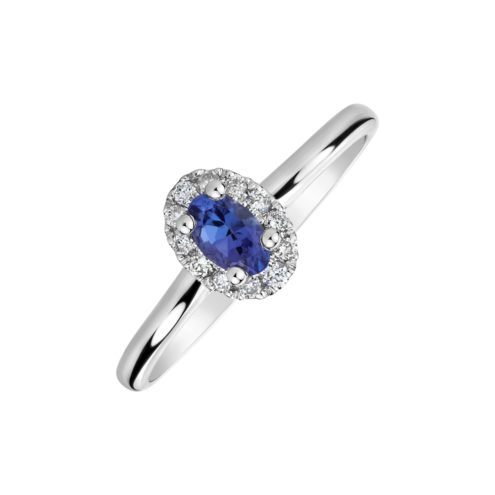 Diamond ring with Tanzanite Princess Wish | ALO