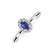 Diamond ring with Tanzanite Princess Wish4