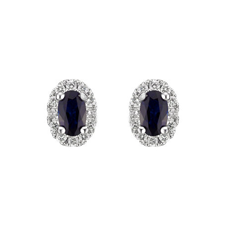 Diamond earrings with Sapphire Imperial Allegory
