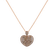 Necklace with brown diamonds Heart Brilliance4