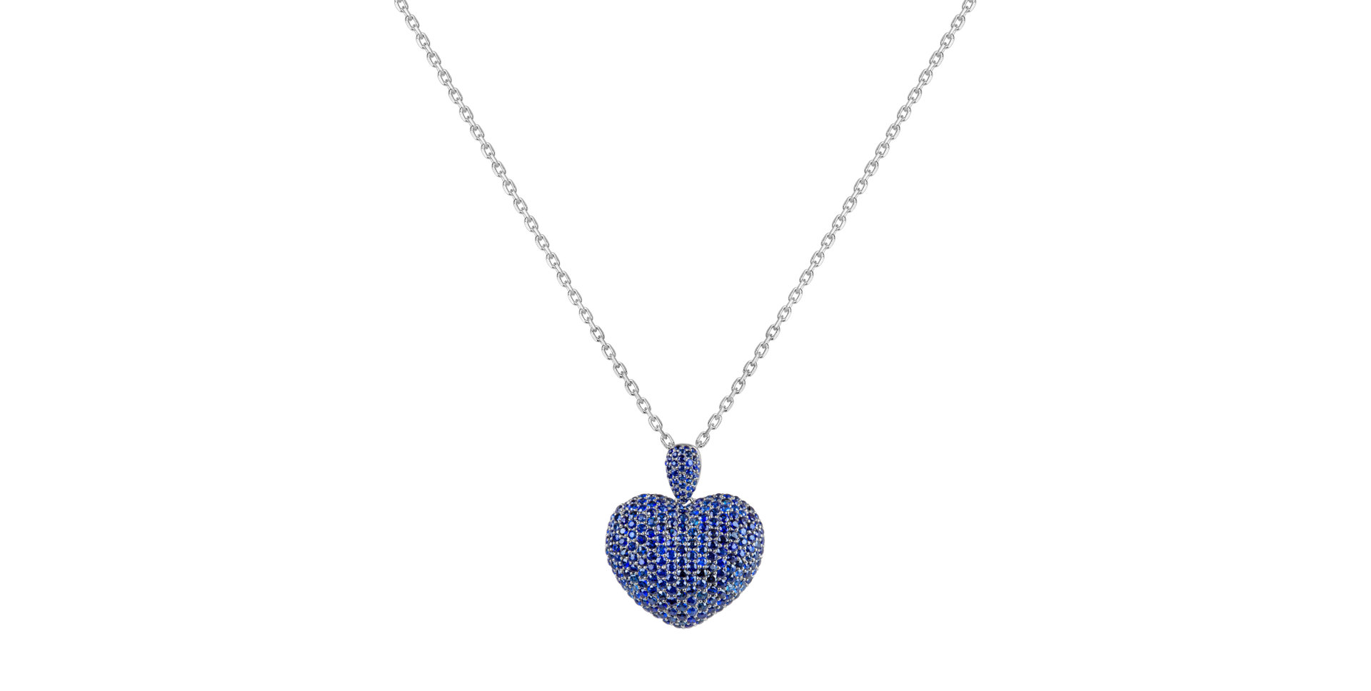 Pendant with Sapphire Heart Brilliance