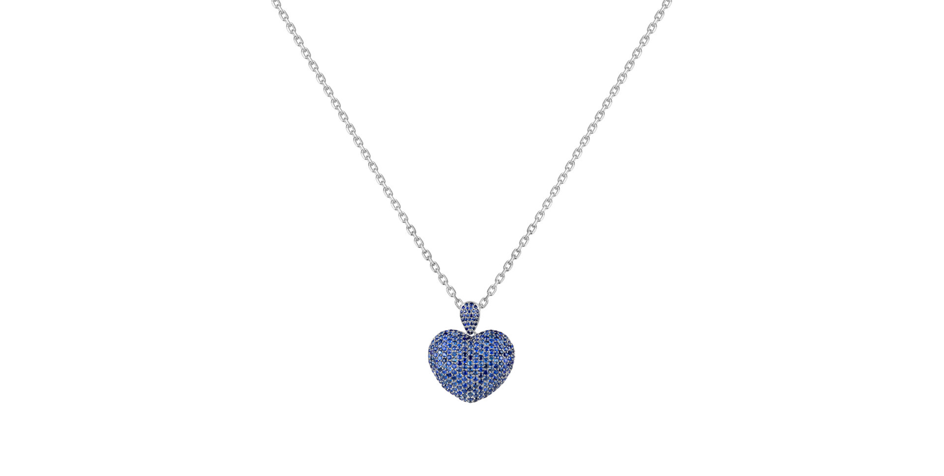Pendant with Sapphire Heart Brilliance