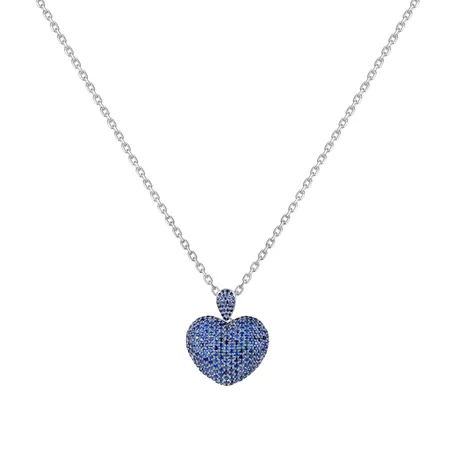 Pendant with Sapphire Heart Brilliance