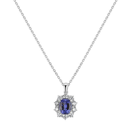 Diamond pendant with Tanzanite Goddess Elegance