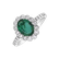 Diamond ring with Emerald Princess Glamour4