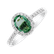 Diamond ring with Emerald Princess6