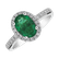 Diamond ring with Emerald Princess4