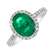 Diamond ring with Emerald Princess4