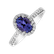 Diamond ring with Tanzanite Princess5