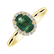 Diamond ring with Emerald Princess5
