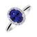 Diamond ring with Tanzanite Princess6