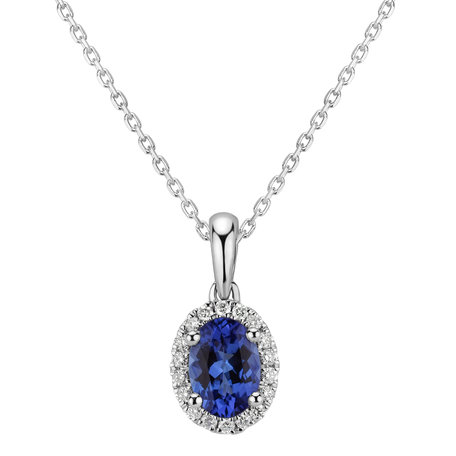 Diamond pendant with Tanzanite Princess