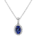 Diamond pendant with Tanzanite Princess4