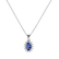 Diamond pendant with Tanzanite Princess Sparkle4