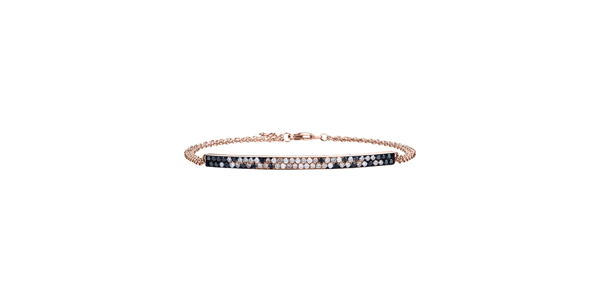 Bracelet with white, black and brown diamonds Inferno Brilliance