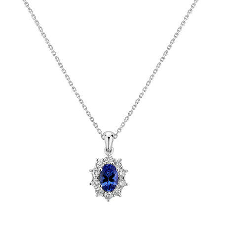 Diamond pendant with Tanzanite Goddess Elegance