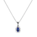 Diamond pendant with Tanzanite Princess Sparkle4