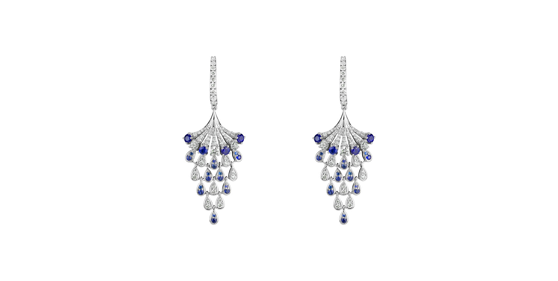 Diamond earrings and Sapphire Royal Mesh