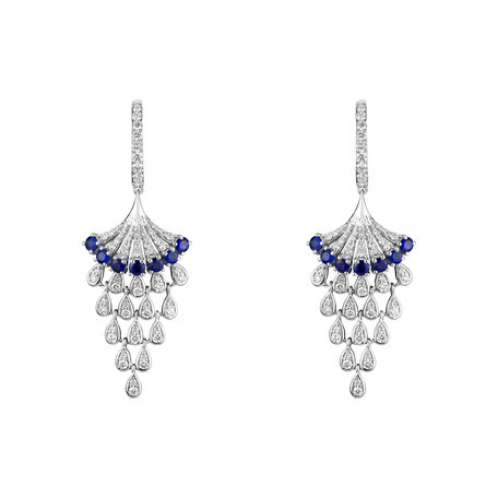 Diamond earrings and Sapphire Royal Mesh