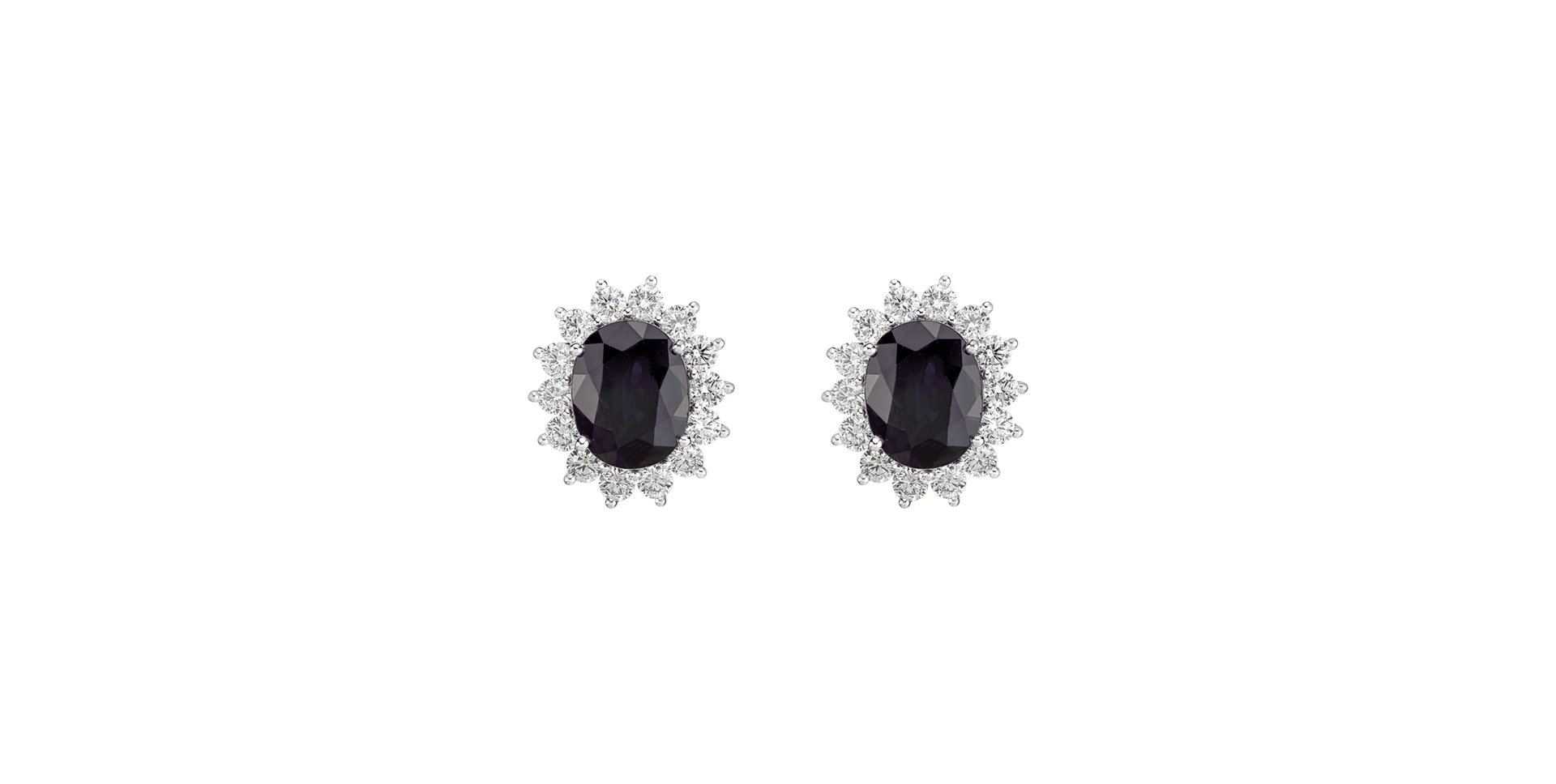 Diamond earrings with Sapphire Princess Sparkle