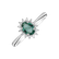 Diamond ring with Emerald Princess Sparkle4